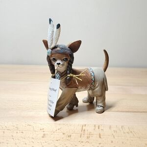 Hamilton Collection Running Woof, Feathers N Fur Chihuahua Collection 4" figurin
